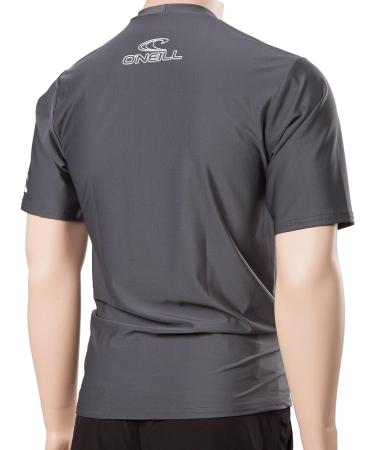 O'Neill Men's Basic Skins 50+ Short Sleeve Sun Shirt Graphite - Size Large - Buy Online on GoSupps.com
