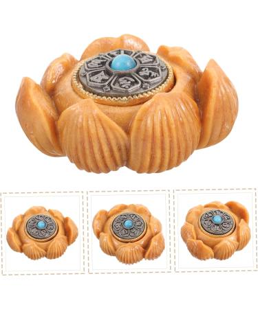 Gleavi Hand Exercise Plate Player - Vintage Carved Tibetan Buddhist Pearls Mini Lotus Flower & Sandalwood Massage Ball - Perfect for Office Relaxation - Buy Online on GoSupps.com