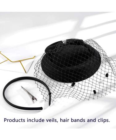Shop Bohend 1920s Pearl Veil Lattice Headband - Black Fascinator Hair Clip for Weddings & Parties - Stylish Women's Accessory (1 Pack) - Buy Online on GoSupps.com