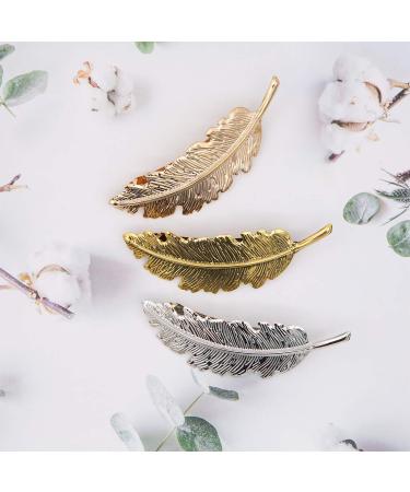 9 Pieces Vintage Metal Hair Clips Feather Leaf Shaped Hair Comb for Women & Girls - Buy Online on GoSupps.com