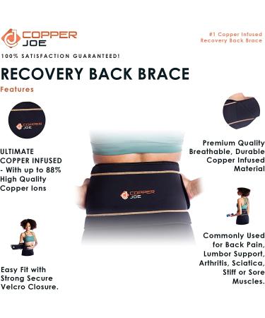 Copper Joe Adjustable Lumbar Support Belt for Lower Back Pain Relief - Large/X-Large (Pack of 1) - Buy Online on GoSupps.com