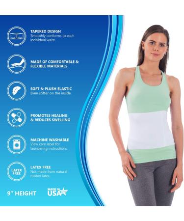 NYOrtho Tapered Abdominal Binder Compression Wrap - 36-42 Inch - Breathable Stomach Support for Post-Injury or Surgery - Buy Online on GoSupps.com