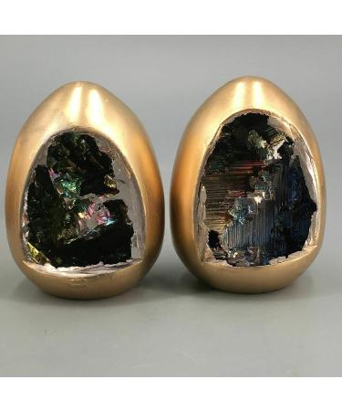 Natural Crystal Rough Natural Rainbow Bismuth Ore Egg Quartz Crystal geode Specimen Decoration 1pc - Buy Online on GoSupps.com