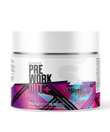 Shop Sante Pre Workout Plus Preworkout Energy Powder 150mg Caffeine Citrulline Beta Alanine Sports Drink Supplement for Men and Women 50 servings - Miami Vice Miami Vice - Fruit Punch