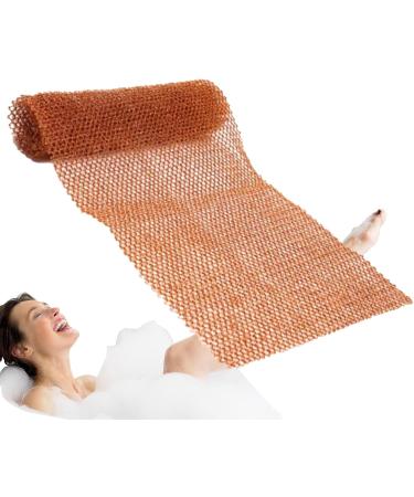 Body Scrubber Net - Smoother Skin Mesh with Back Scrubber Sponge Sponge Body Net for Sensitive Skin Multi-purpose Body Scrubber for Body Coffee - Buy Online on GoSupps.com