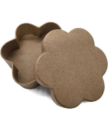 Set of 4 Small Flower Shaped Paper Mache Boxes with Lids | Perfect for Crafting, Gifts, and Jewelry Storage - Buy Online on GoSupps.com