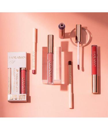Seawave Nude Lip Liner and Lipstick Set - 12 Pcs Long Lasting Waterproof Matte Lipgloss for Black Mature Women - Makeup Gift Set - Buy Online on GoSupps.com