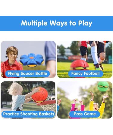 WACURRENTHYD New UFO Pet Flying Saucer Ball Portable Flying Toys Creative Fly Saucer Stomp Magic Balls Magic Frisbee Dog Toy Ball Fun Puppy Interactive Flying Flat Throw Disc Balls Toy (Pink) - Buy Online on GoSupps.com
