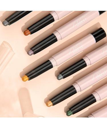 iGuzvaw Matte Eyeshadow Stick Cream to Powder - Waterproof Eyeliner Pencil Crayon in Shimmer 06 Smoky Grey - Buy Online on GoSupps.com
