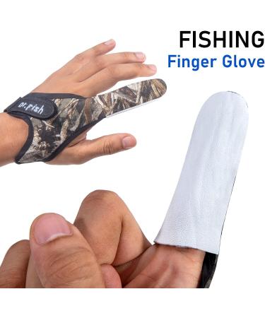 Dr.Fish 2 Piece Fishing Gloves | Casting 2 Finger Stall Protector for Saltwater Trolling Surf Fishing - Anti-Slice, Anti-Slip, Cozy Woolen Sheepskin | Size L - Buy Online on GoSupps.com