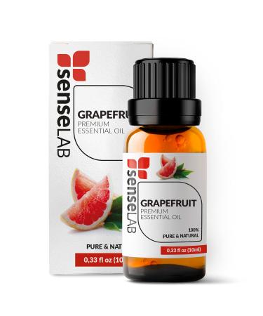 SenseLAB Grapefruit Essential Oil - 100% Pure Extract Grapefruit Oil - Therapeutic Grade Essential Oils - Wellness and Relaxation - Focus Oil - Citrus Essential Oil for Diffuser and Humidifier(10 ml) Grapefruit 10ml