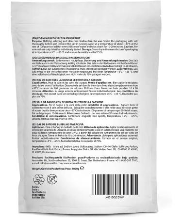 Passion Fruit Foaming Bath Sea Salt - 35 Oz | Bubble Bath with Almond & Grape Seed Oil | Aromatherapy Bath Salts for Relaxation - Buy Online on GoSupps.com