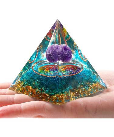 Shop Xiannvxi 2.4 Gemstone Pyramid Crystals - Amethyst & Green Aventurine for Meditation | Natural Spiritual Gifts for Men & Women - Buy Online on GoSupps.com