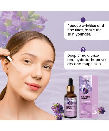 Bakuchiol Serum Natural Retinol Alternative Firm-Hydrating Care Smooths Skin Reduces Fine Lines Wrinkles with Hyaluronic Acid (1Pc) - Buy Online on GoSupps.com