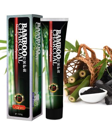 Charcoal Toothpaste | Bamboo Activated Whitening | Remove Stains & Plaque | Sensitive Teeth Friendly | Free Bamboo Toothbrush | Eco-Friendly & Biodegradable - Buy Online on GoSupps.com