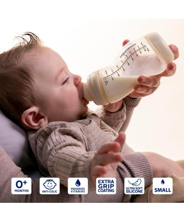 Difrax S Form Large Baby Bottle - 200 ml - Anti Colic 0-6 Months Baby Bottles Newborn and Up - Blue - 1 Pack of Baby Bottles - BPA Free - Buy Online on GoSupps.com