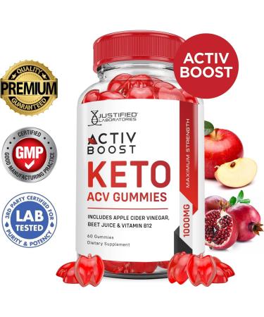 Buy Activboost Keto ACV Gummies 1000MG - Vegan Non-GMO Apple Cider Vinegar with Pomegranate & Beet Juice - 60 Count - Buy Online on GoSupps.com