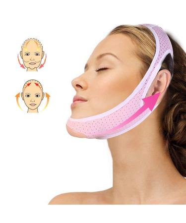 Facial Slimming Strap Face Firming Skin Belt Chin Reducer Wrinkle Pain- Face Lifting Belt Slimming Bandages Shape V Line (#2L)