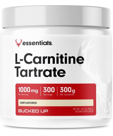 Bucked Up L-Carnitine Tartrate 1000mg Powder Essentials (300 Servings)