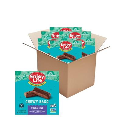 Enjoy Life Cocoa Loco Chewy Bars, Nut Free, Soy Free, Dairy Free, Non GMO, Gluten Free, 6 Boxes (30 Bars Total) Cocoa Loco Bars