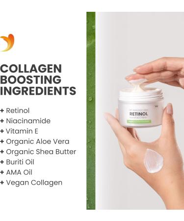 Swedish Nutra Anti-Aging Retinol Night Cream I Hydrated & Glowing Skin Treatment I Niacinamide Vitamin E Organic Aloe Vera Shea Butter I Made in Sweden - 50ml - Buy Online on GoSupps.com