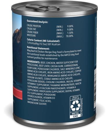 Wag Pate Grain-Free Canned Dog Food 12.5 oz (Pack of 12) - Beef & Chicken | Amazon Brand - Buy Online on GoSupps.com