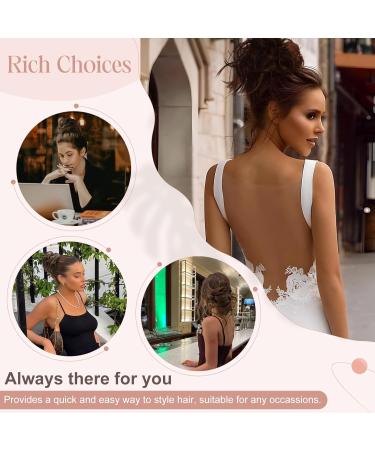 XXL Hair Extensions & Scrunchies - Voluminous Chocolate Brown & Dark Blonde Updos for Brides - Buy Online on GoSupps.com