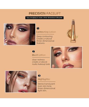 Mrettick 3 Color Liquid Contour Stick Bronzer | Face Highlighter & Contour Wand | Lightweight & Natural Makeup Brushes - Buy Online on GoSupps.com
