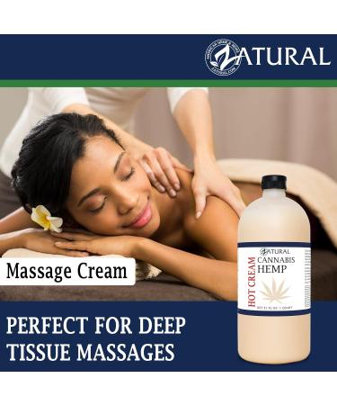 Zatural Hemp Hot Cream 8oz 2-Pack with Essential Oils and Aloe for Pain Relief - Buy Online on GoSupps.com