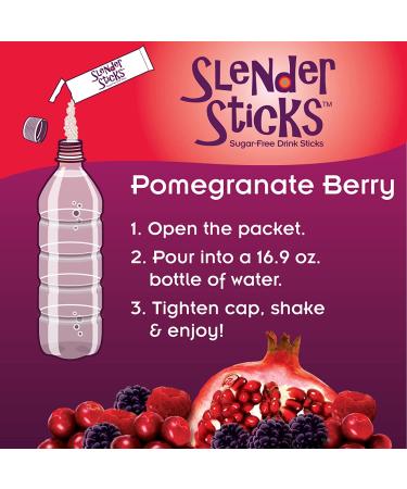 Now Foods Slender Sticks Pomegranate Berry - 12 Sticks (4g Each) | Healthy Snack Option - Buy Online on GoSupps.com