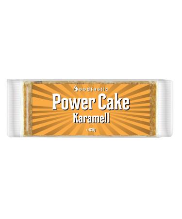 Foodtastic Power Cake Caramel (10 x 120g) | delicious juicy oat bars | handmade flapjack energy bars made from oat flakes