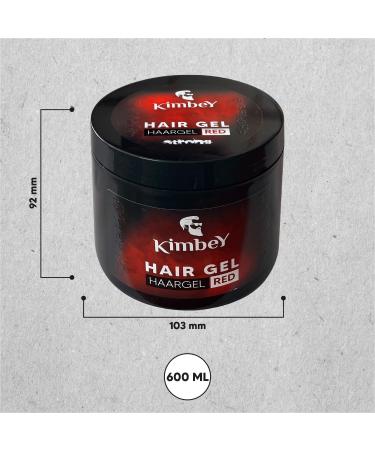 Kimbey Hairgel Strong Red 600 ml | Ultra strong hold for creative styles | Fast drying and flexible application | Ideal for medium to short hair - Buy Online on GoSupps.com