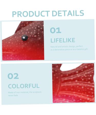 Abaodam Iron Fish Pendant Home Goods Home Decor Decoraciones Para Salas De Casa Creative Iron Fish 3d 30x17cm Red - Buy Online on GoSupps.com