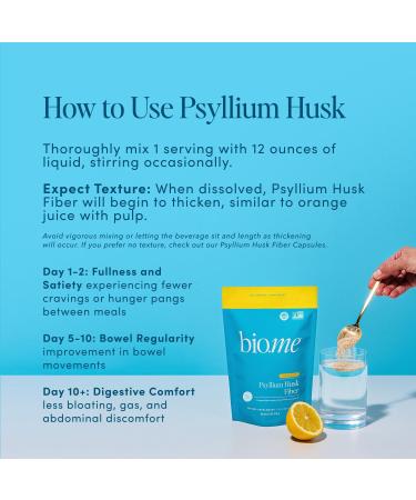 Psyllium Husk Fiber Powder (6g Per Serving) for Digestive Health & Bloating Relief, Sugar Free Lemonade Prebiotic Insoluble & Soluble Fiber Powder, Non-GMO Supplement, Gluten Free - 30 Servings Powder (30 Servings) - Buy Online on GoSupps.com
