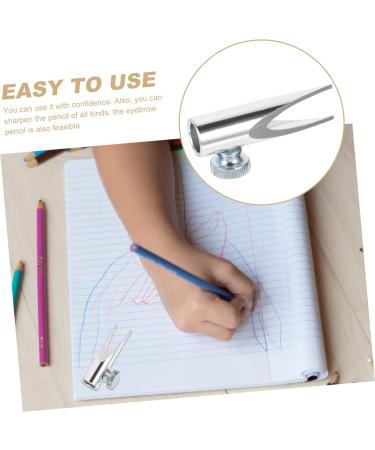 FRCOLOR Eyebrow Sharpening Tool Portable Pencil Sharpener Pencil Sharpeners Dual Sharpener for Eyeliner Pencil Eyebrow Sharpener Eyebrow Pen Metal Pencils Sharpeners Aluminum Alloy Silver 4.5x2cm - Buy Online on GoSupps.com