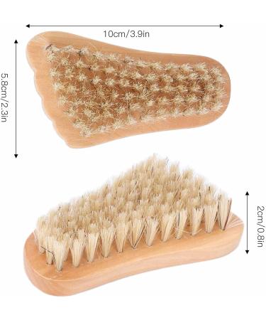 Wooden Nail Brush with Ergonomic Design Brush Hair for Cleaning Hands and Feet Portable and Dead Skin Removal - Buy Online on GoSupps.com