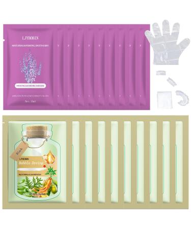 10 Pack Bubble Plant Black Hair Dye Kit Natural Plant Extract Hair Dye Shampoo for Gray Hair Coverage 30ml Hair Color Shampoo with 10 Pack Hair Masks