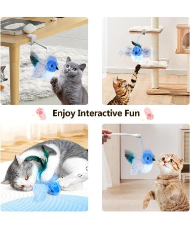 Migipaws Interactive Cat Toys - Rechargeable Plush Toys with Real Bird Wings & Chirping Sounds - Catnip Infused Fun for Cats - Buy Online on GoSupps.com