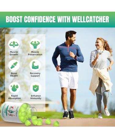 HMB and Leucine Amino Acid Gummies: HMB Supplements for Men Women with L-Glutamine for Muscle Growth Fast Workout Recovery Sugar Free Vegan Non-GMO Green Apple Flavored 30 Day Supply - Buy Online on GoSupps.com