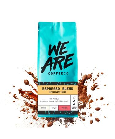 Coffee Ground for Cafetiere 227g Bag Espresso Ground Coffee Chocolate & Nuts Notes 100% Arabica & Robusta Medium Roast Speciality Blend Freshly Roasted (We Are Coffee Co) - Buy Online on GoSupps.com