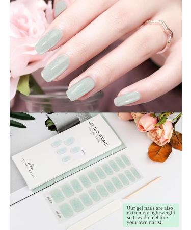 Kalolary 20PCS Gel Nail Polish Strips Nail Gel Art Sticker Full Nail Wraps Decals with Nail File and Stick for Women Girls Nail Art Decor (UV/LED Lamp Required) (D) - Buy Online on GoSupps.com