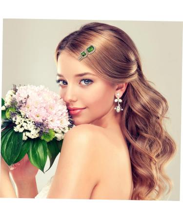 Gogogmee 1 Crystal Pearl Hair Clip Diamond Hair Clips Green Rhinestones Green Rhinestone Hair Barrettes Bridal Hair Accessories Bobby Hair Barrette Wedding Hair Clips Rhinestone Clips Alloy - Buy Online on GoSupps.com