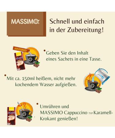 MASSIMO Massimo Pack of 160 Instant Caramel and Cappuccino Coffee Sticks - 12.5g - Flavored drink powder with soluble caramel-flavored cappuccino powder - Buy Online on GoSupps.com