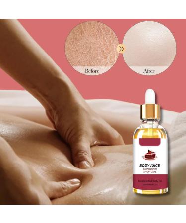 Strawberry Shortcake Body Oil Handcrafted Body Oil Body Juice Oil Body Moisturiser Facial Oil Body Oil for Dry Skin Hydrating & Nourishing Skin Firming Relaxation Fresh Smell - Buy Online on GoSupps.com