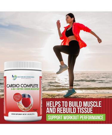 Cardio Complete: Heart Health Powder Supplement - Nitric Oxide Booster with L-Arginine, L-Citrulline & Hawthorn Berry - 2 Pack 1.05lb - Buy Online on GoSupps.com