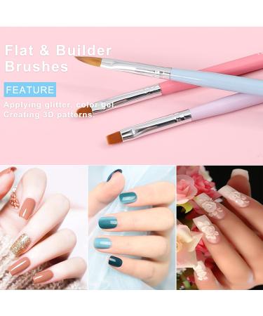 TEOYALL Nail Art Brushes Set - Builder Gel, Dotting Tools, Fine Liner - Buy Online on GoSupps.com