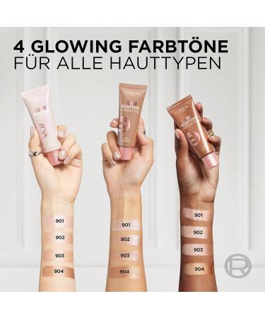 L'Or al Paris Liquid Highlighter with Glycerin & Shea Butter - Perfect Match Lumi Glotion 904 Deep Glow 40ml | Natural Face & Body Glow Enhancer - International Shipping Available - Buy Online on GoSupps.com