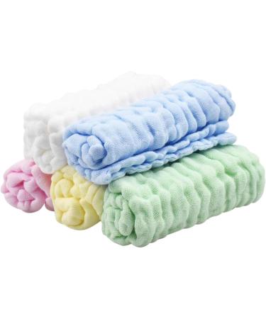 Teogneot 5 Pcs Baby Towels - Soft Muslin Washcloths for Sensitive Skin | Perfect Newborn Gifts | 30 x 30 cm - Buy Online on GoSupps.com