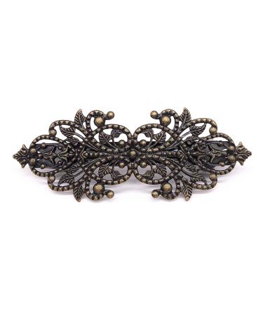 Retro Hair Barrettes Set - Vintage Metal Bronze Hair Pins French Clips for Women and Girls - Buy Online on GoSupps.com
