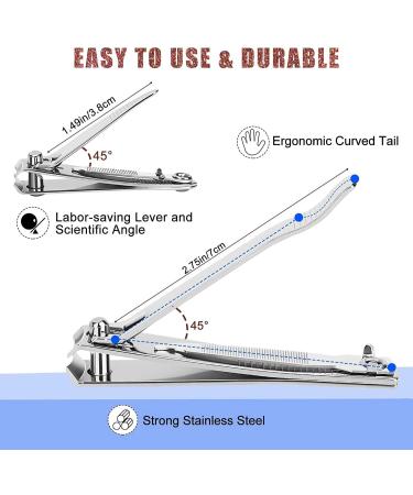 Nail Clipper Premium Stainless Steel Fingernail and Toenail Clipper Cutters Fingernail Clipper Cutters with Nail File Sharp (Color : Key Buckle) - Buy Online on GoSupps.com